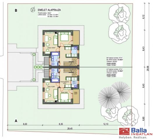 II. kerület (Budaliget II/A.) - Előd vezér utca:  122 m²-es ikerház